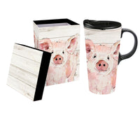 Ceramic Perfect Cup w/Box, 17 oz., Pretty Pink Pig