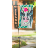 Flag - Floral Crowned Cow Garden Linen Flag