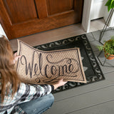 Mat (Tray) - Sassafras XL (FOR EXTRA LARGE INSERTS ONLY) Cutout Scroll Embossed Floor Mat Tray (Large 30" x 18")