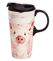 Ceramic Perfect Cup w/Box, 17 oz., Pretty Pink Pig