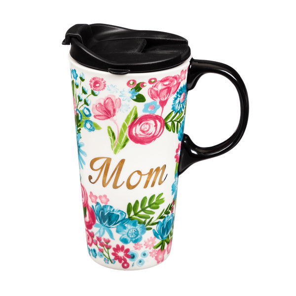 Ceramic Travel Cup w/Box, 17 OZ , Mom