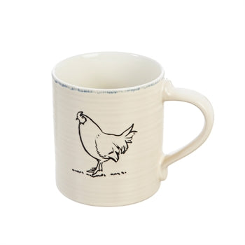 Ceramic Cup 16 OZ - Farmhouse animal (Chicken)