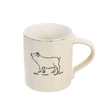 Ceramic Cup 16 OZ - Farmhouse animal (Pig)