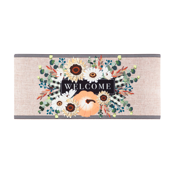 Mat insert Sassafras Switch - Autumn Floral Swag Burlap